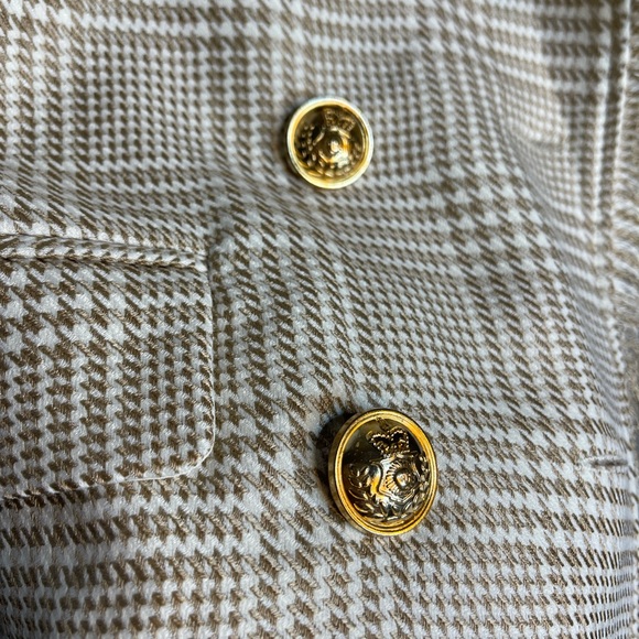 BOOHOO Dog Tooth Checked Frayed Hem Blazer - Picture 4 of 5